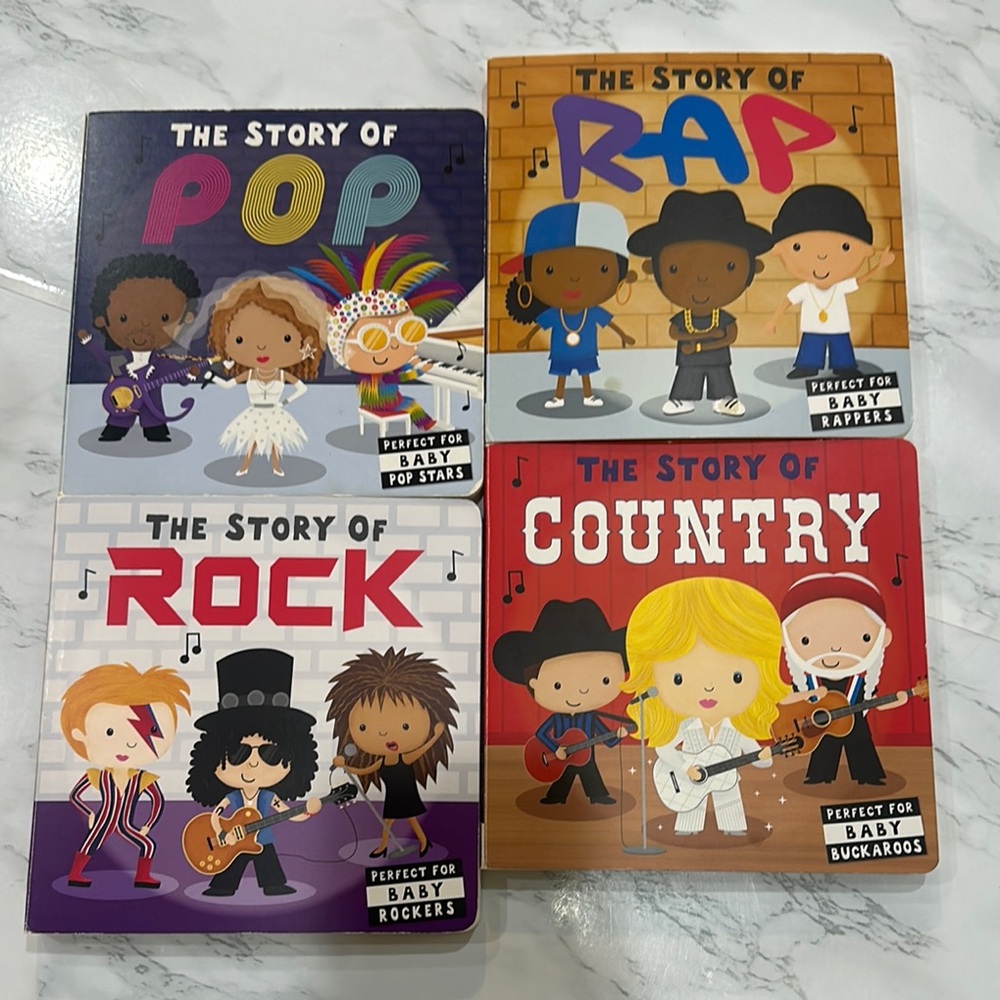 The Story of Music Book Set for Kids - Pop, Rap, Rock, Country